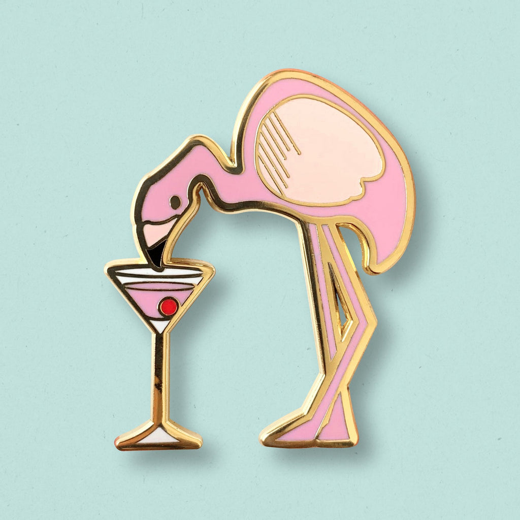Flamingo x Cosmopolitan Pin - Shop Avnu