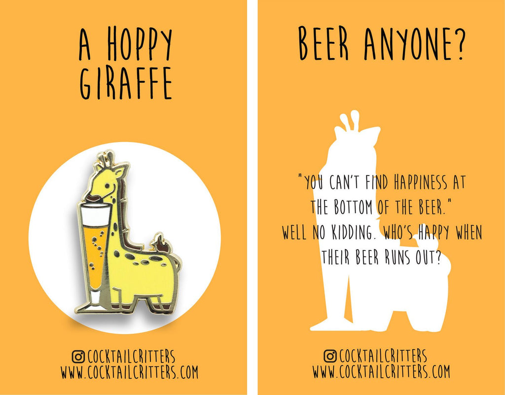 Giraffe x Beer Pin - Shop Avnu