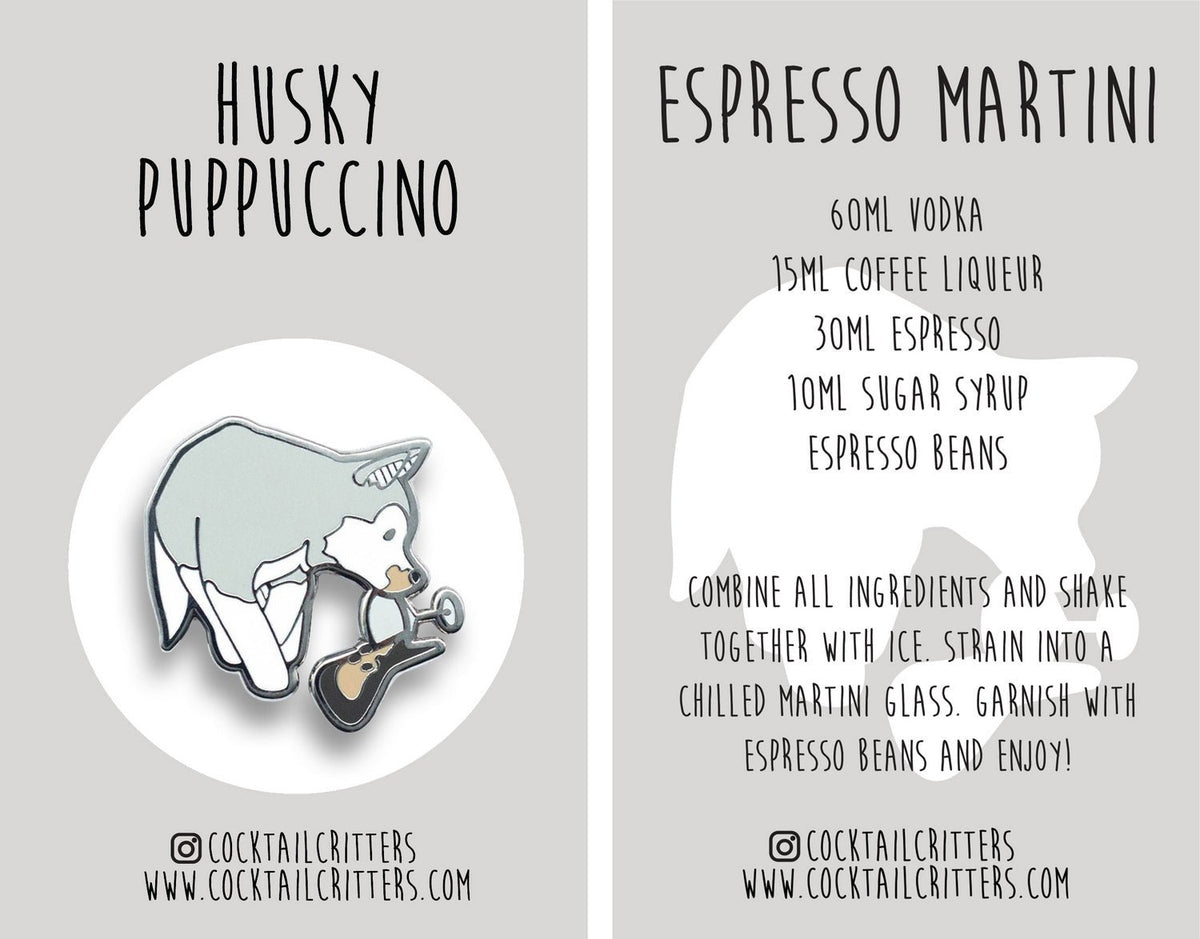Husky x Espresso Martini Pin - Shop Avnu