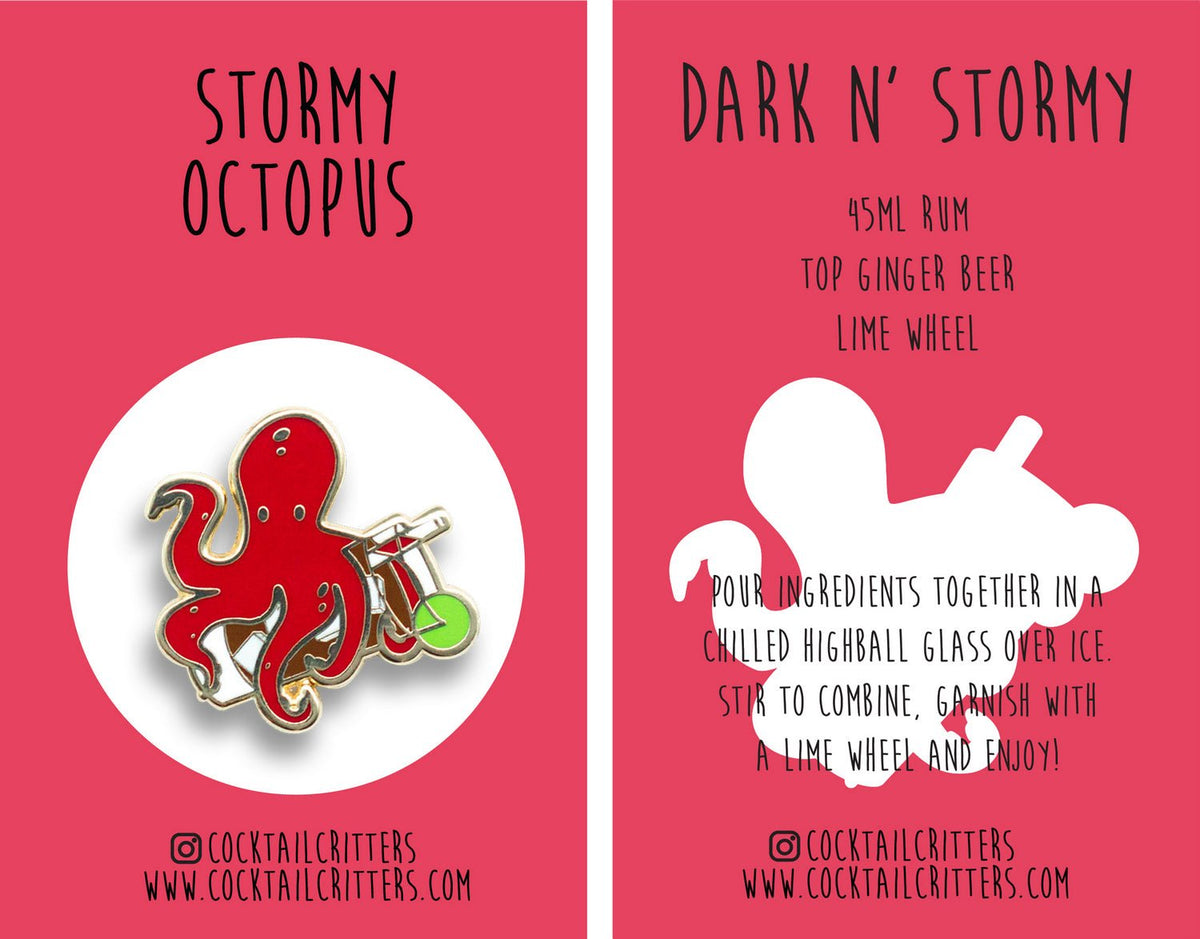 Octopus x Dark n' Stormy Pin - Shop Avnu