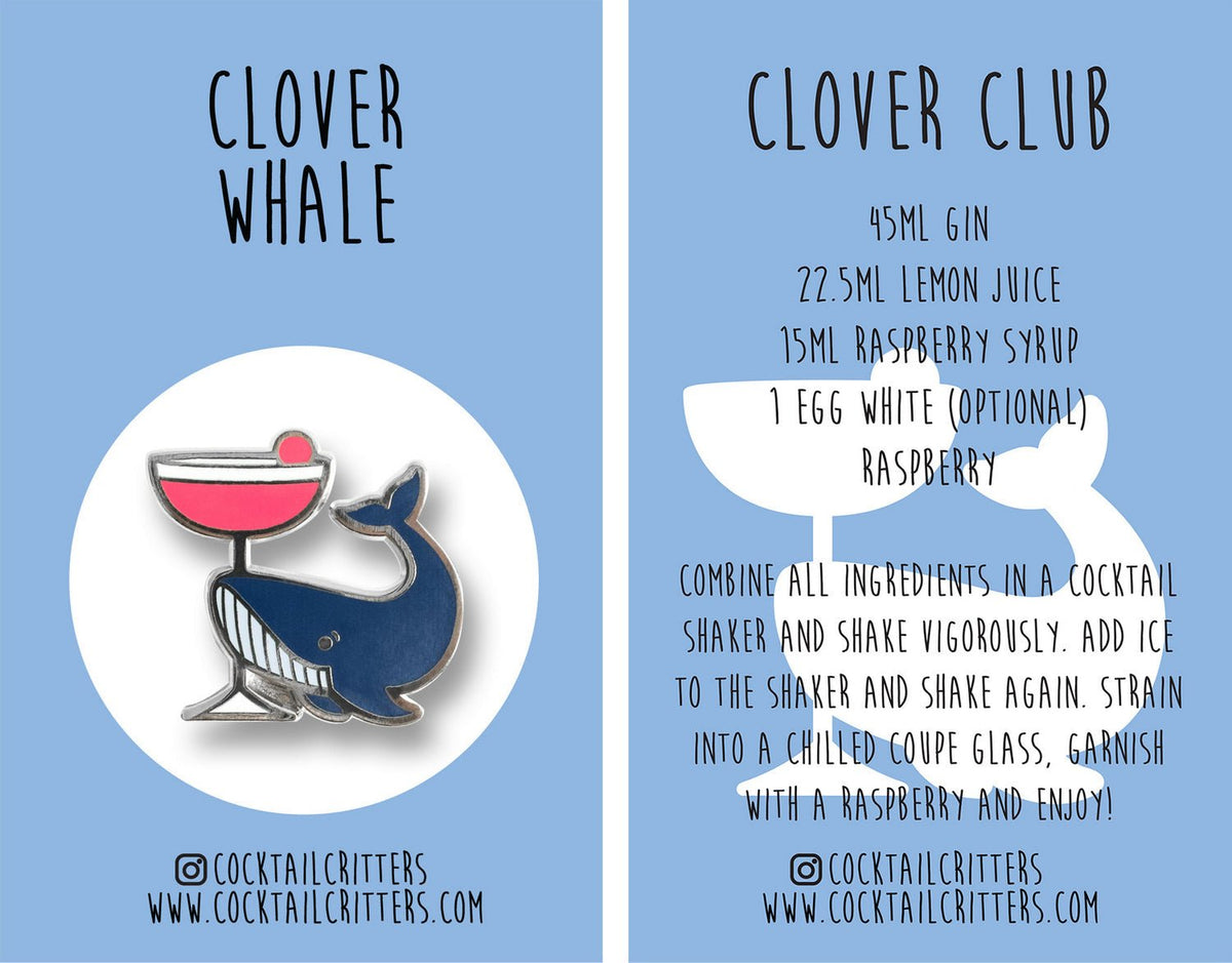Blue Whale x Clover Club Pin - Shop Avnu