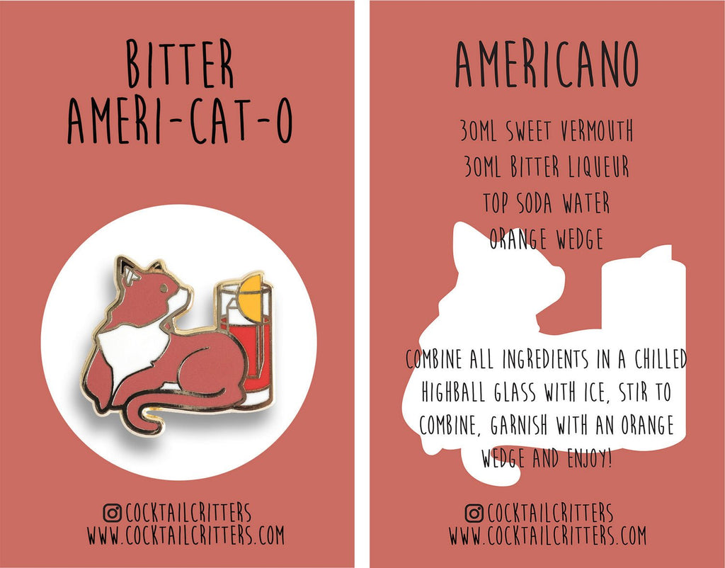 Cat x Americano Pin - Shop Avnu