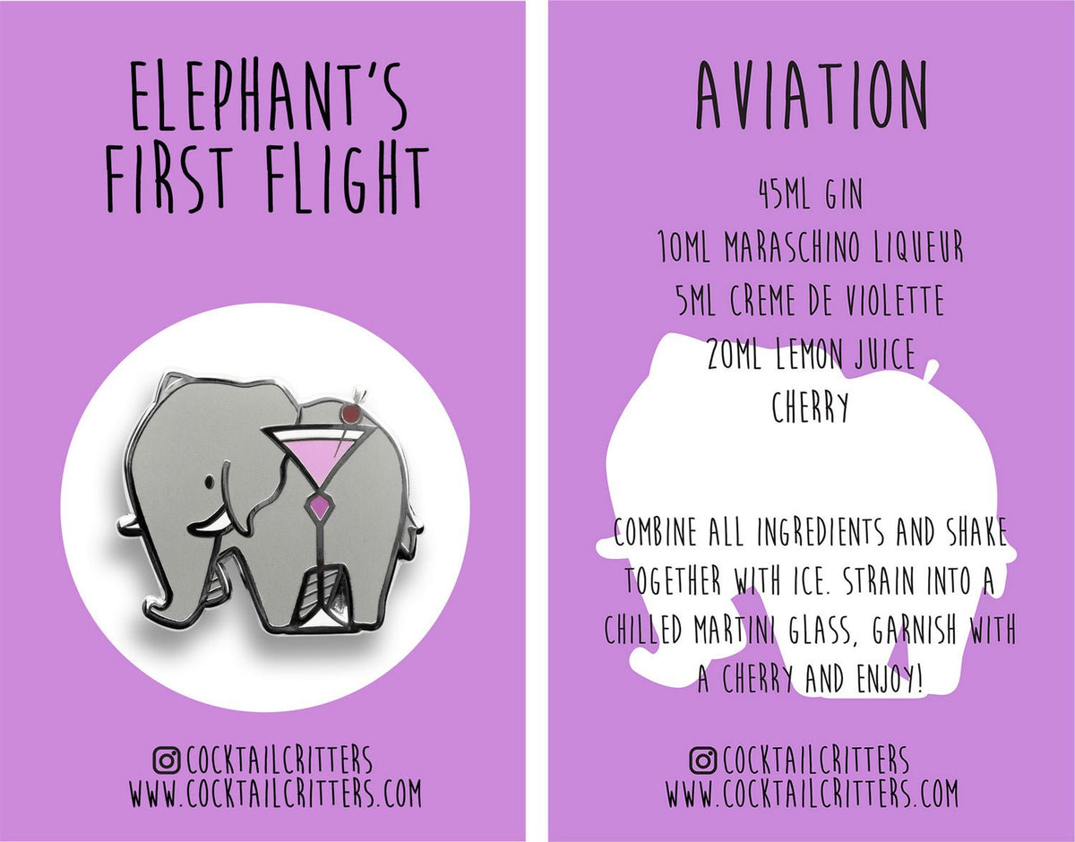 Elephant x Aviation Pin - Shop Avnu