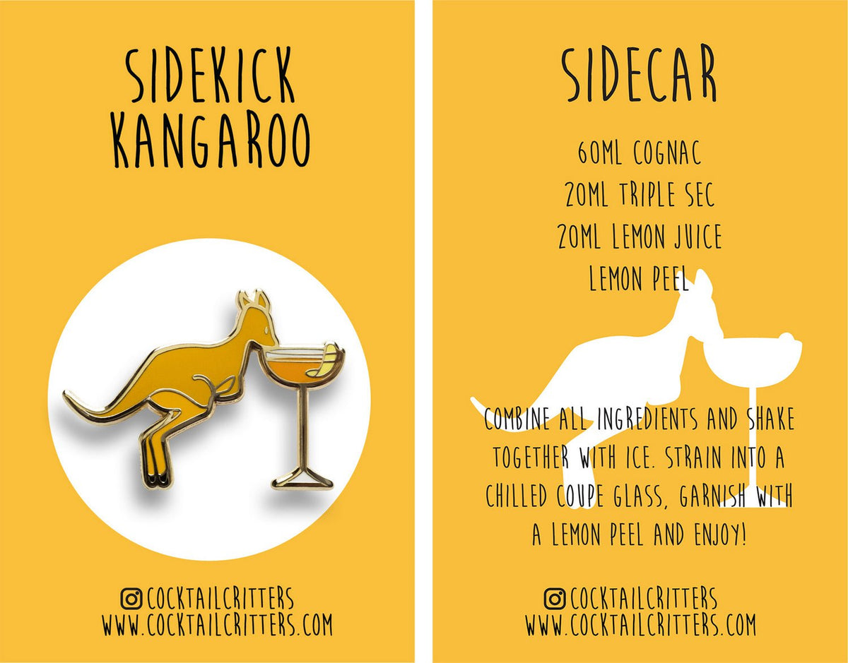 Kangaroo x Sidecar Pin - Shop Avnu