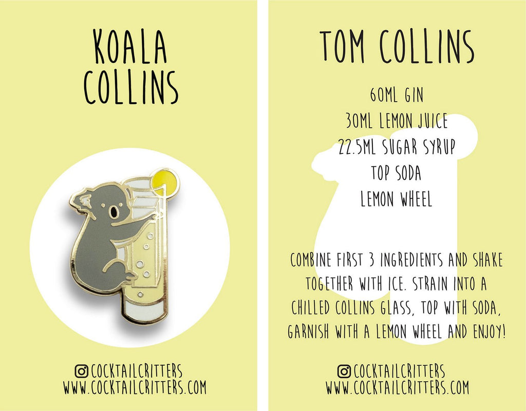 Koala x Tom Collins Pin - Shop Avnu