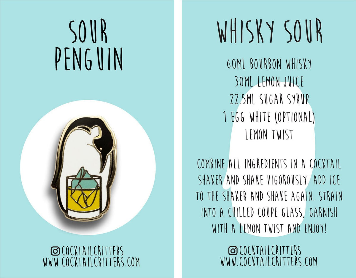 Penguin x Whisky Sour Pin - Shop Avnu