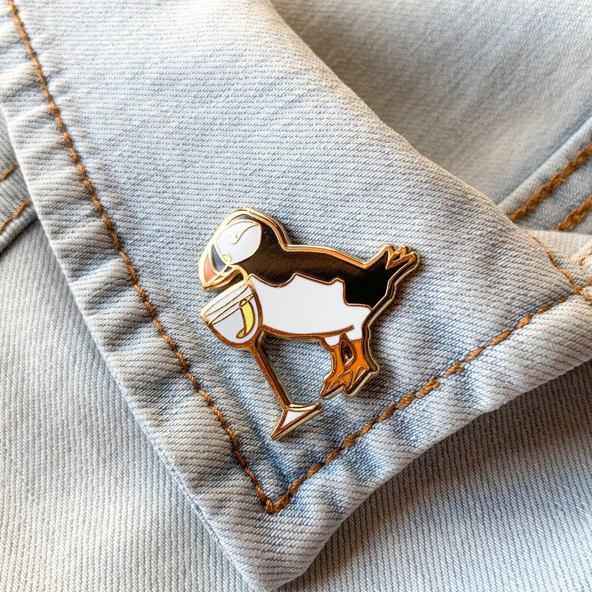 Puffin x Vodka Martini Pin - Shop Avnu
