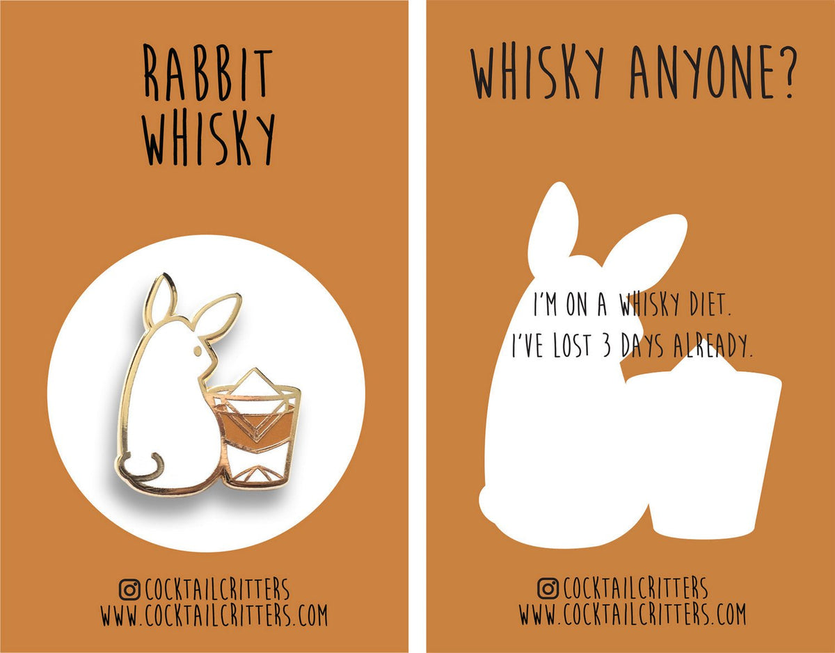 Rabbit x Whisky Pin - Shop Avnu