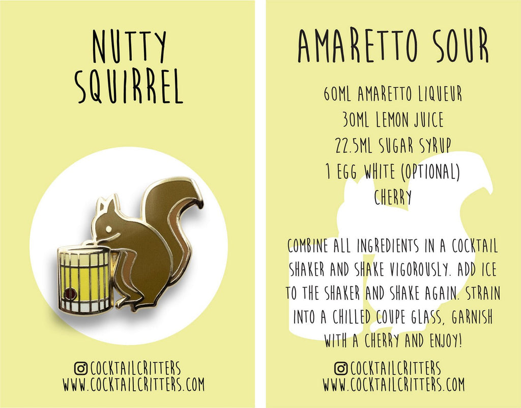 Squirrel x Amaretto Sour Pin - Shop Avnu