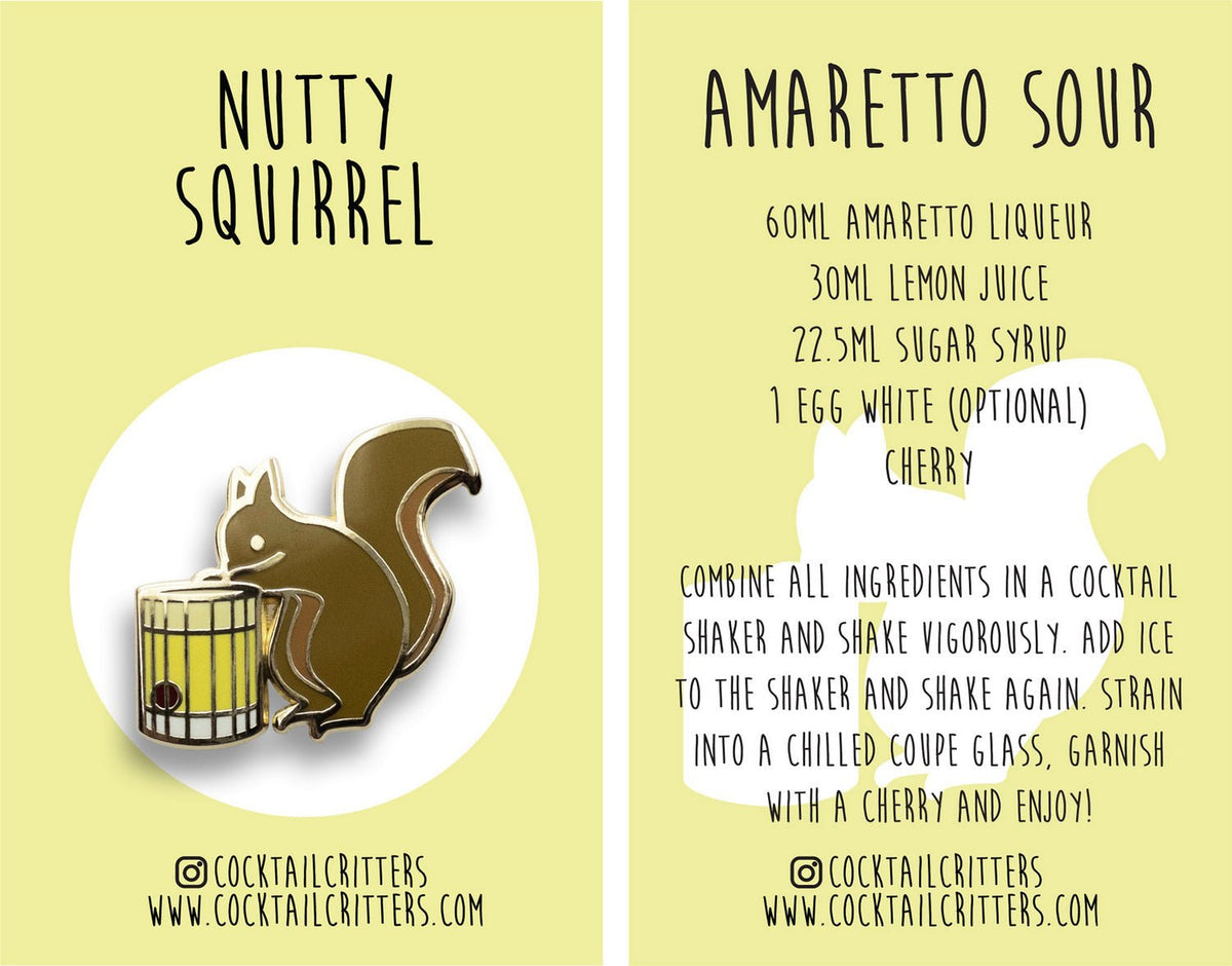 Squirrel x Amaretto Sour Pin - Shop Avnu