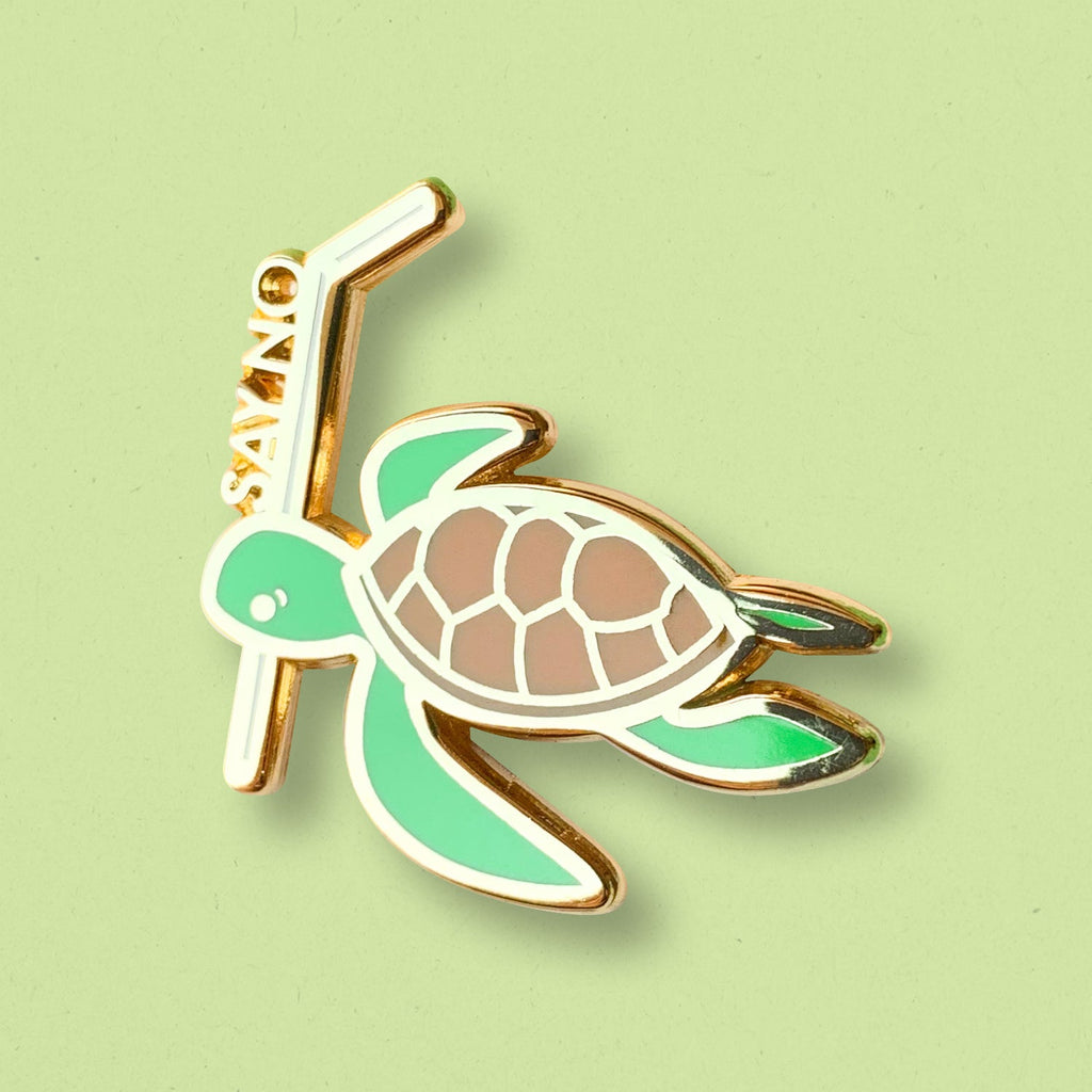 Turtle (No Straws) Pin - Shop Avnu