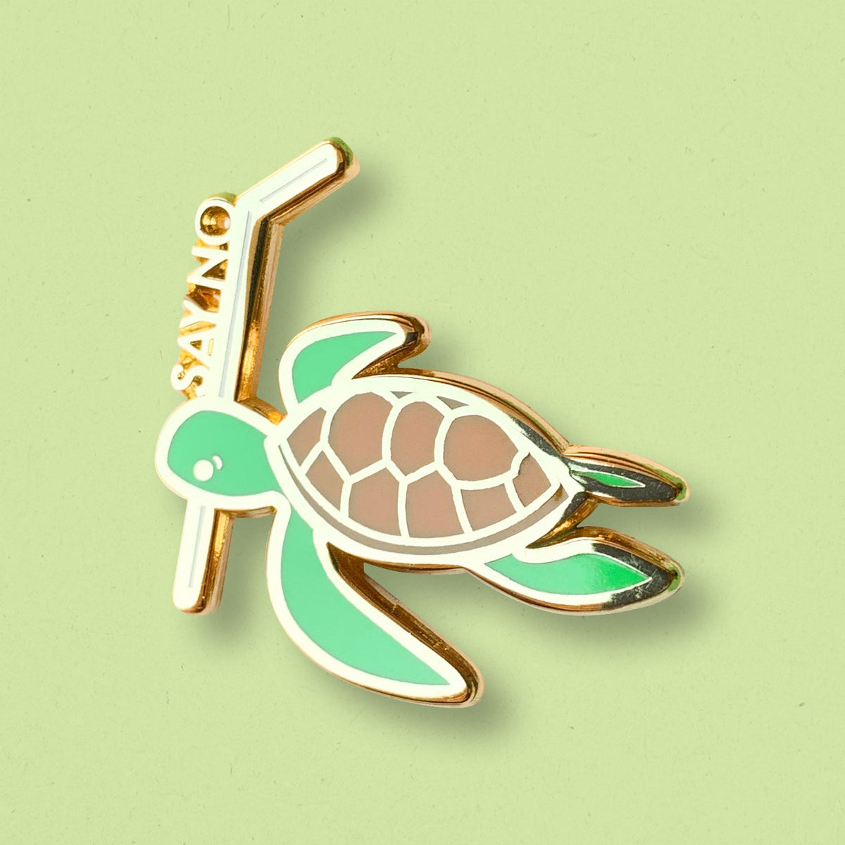 Turtle (No Straws) Pin - Shop Avnu