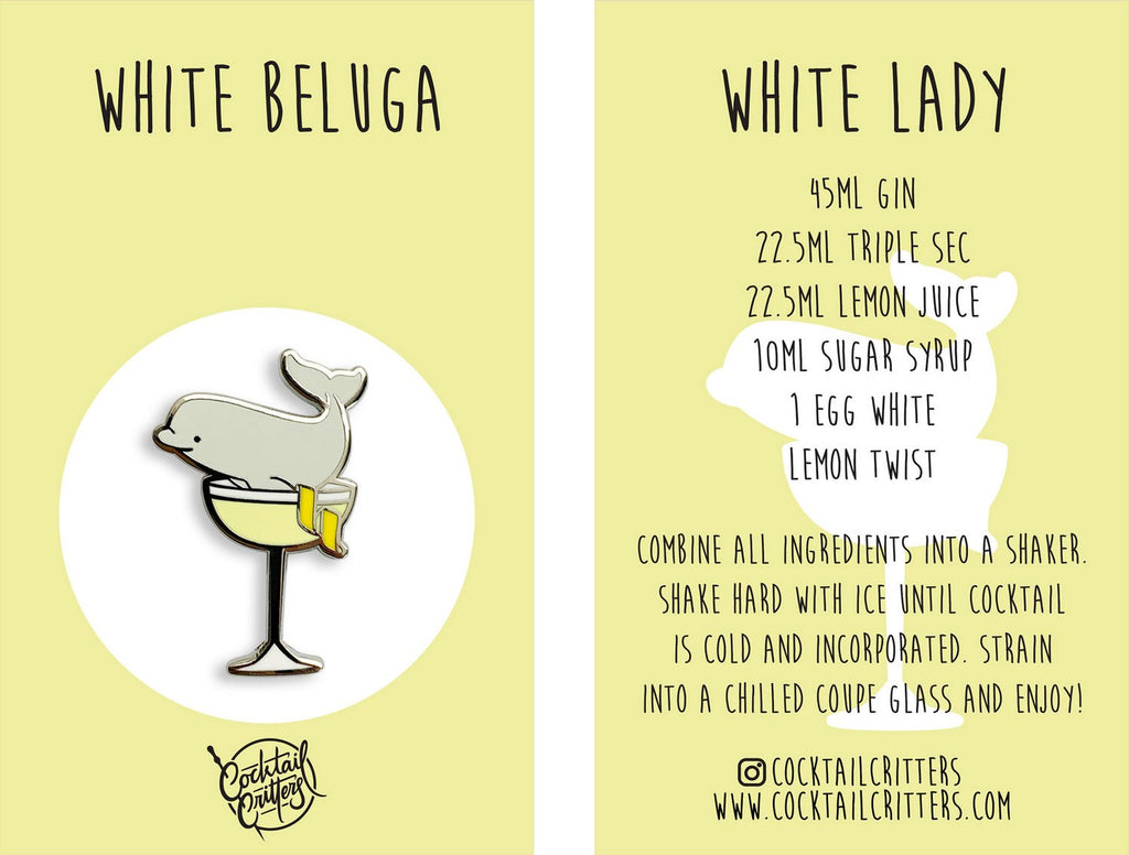 Beluga x White Lady Pin - Shop Avnu