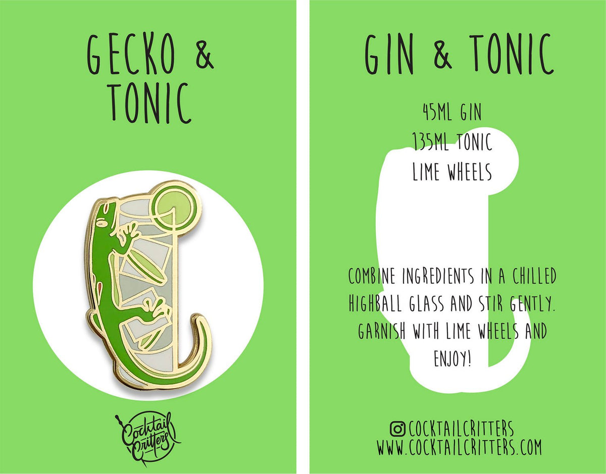 Gecko x Gin & Tonic Pin - Shop Avnu