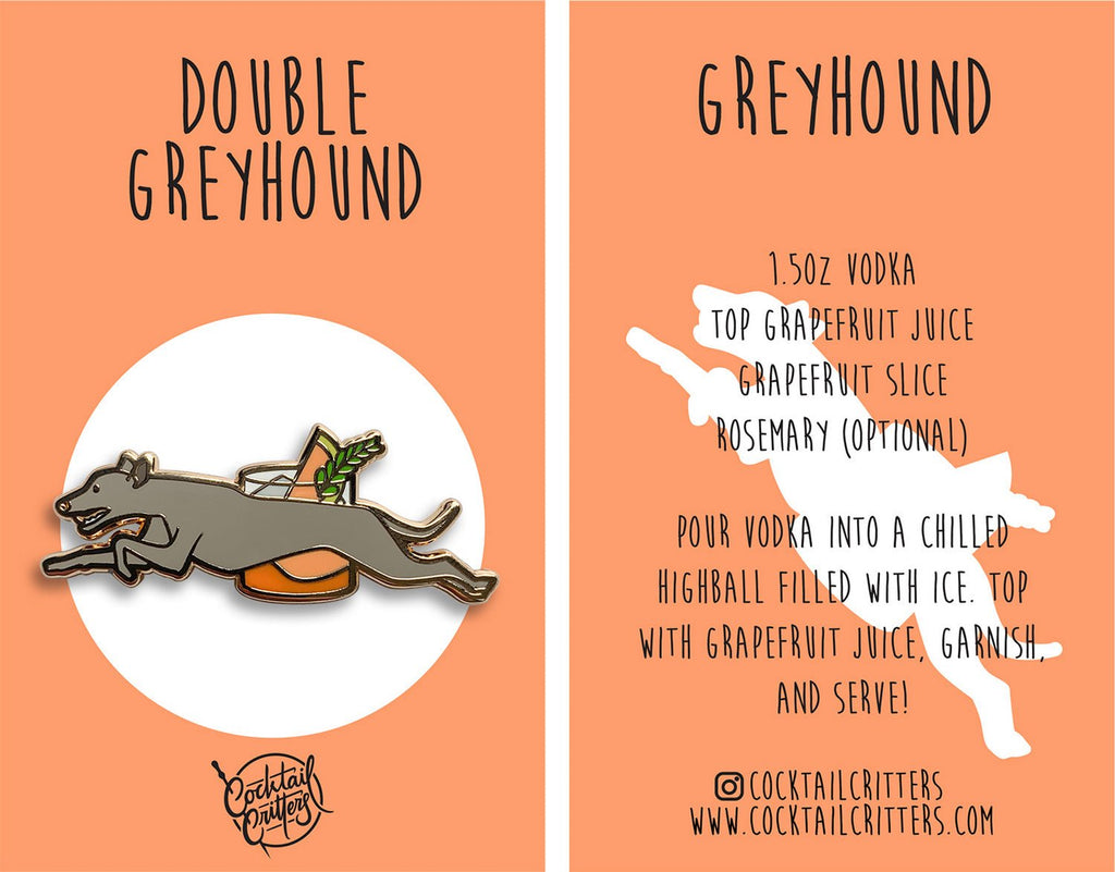 Double Greyhound Pin - Shop Avnu