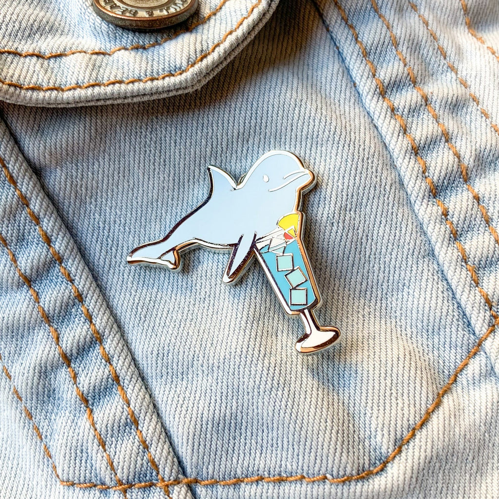 Dolphin x Blue Hawaiian Pin - Shop Avnu