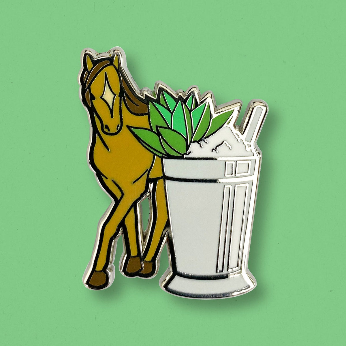Horse x Mint Julep Pin - Shop Avnu