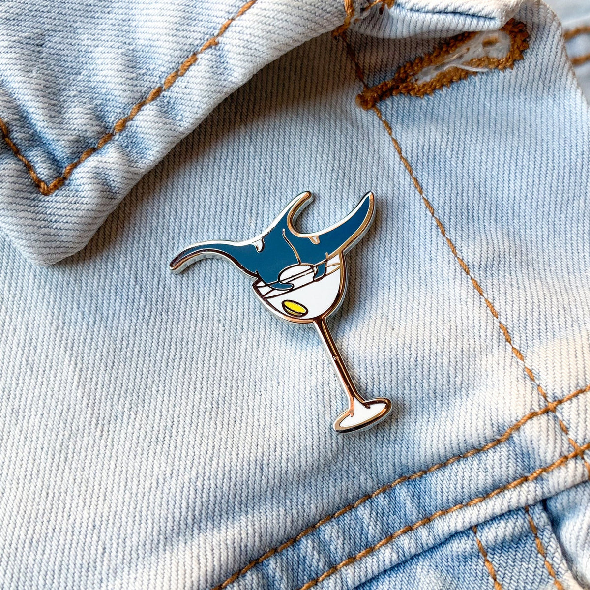 Manta Ray x Vesper Martini Pin - Shop Avnu