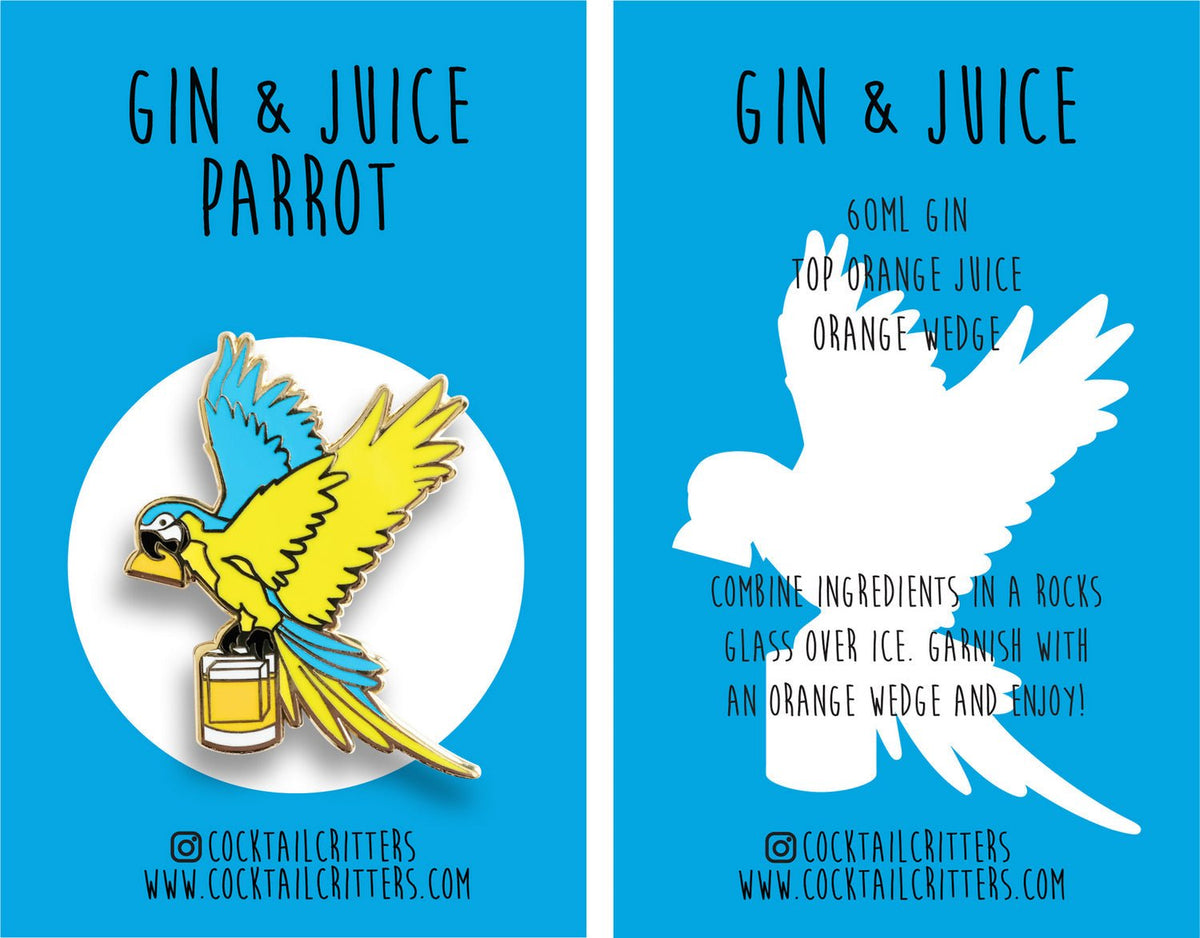 Parrot x Gin & Juice Pin - Shop Avnu
