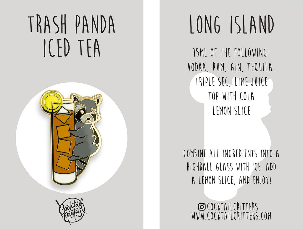 Raccoon x Long Island Iced Tea Pin - Shop Avnu