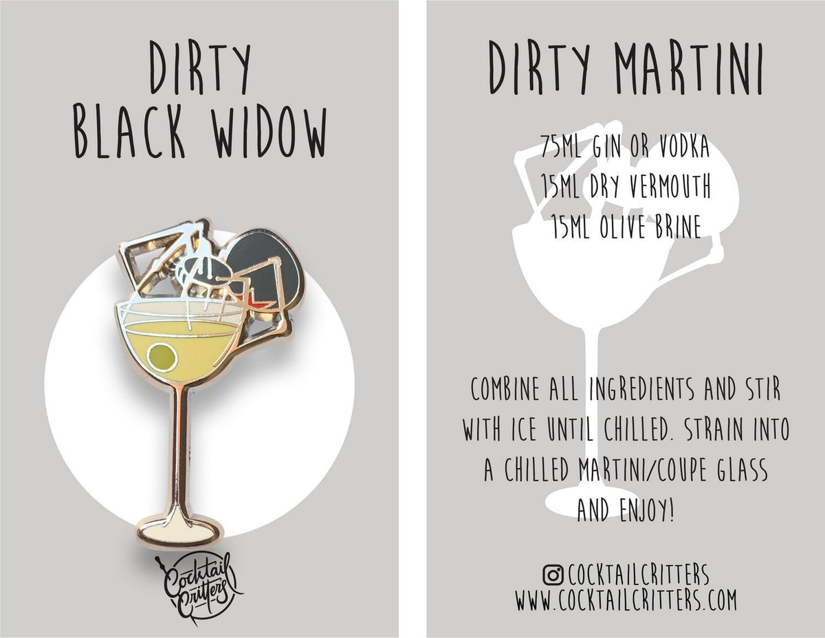 Black Widow x Dirty Martini Pin - Shop Avnu