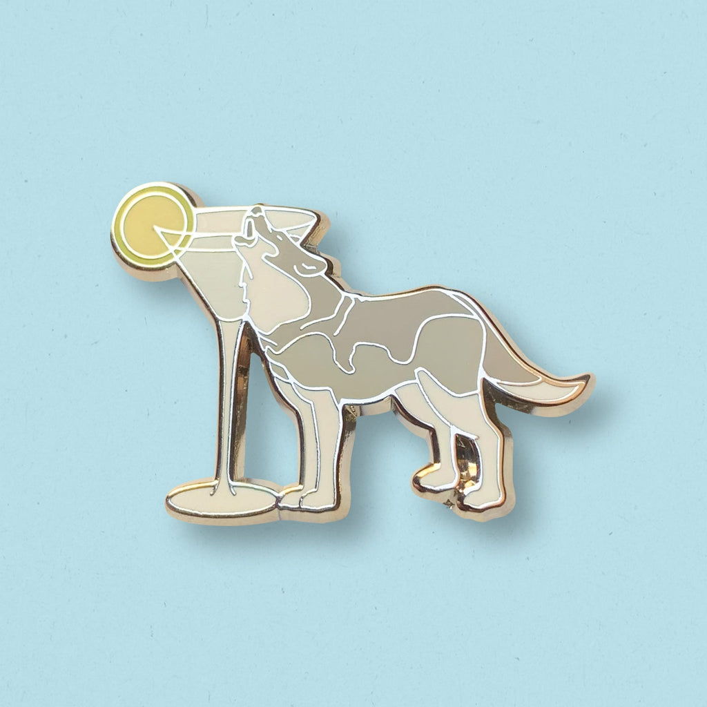 Howling Wolf x Vodka Martini Pin - Shop Avnu