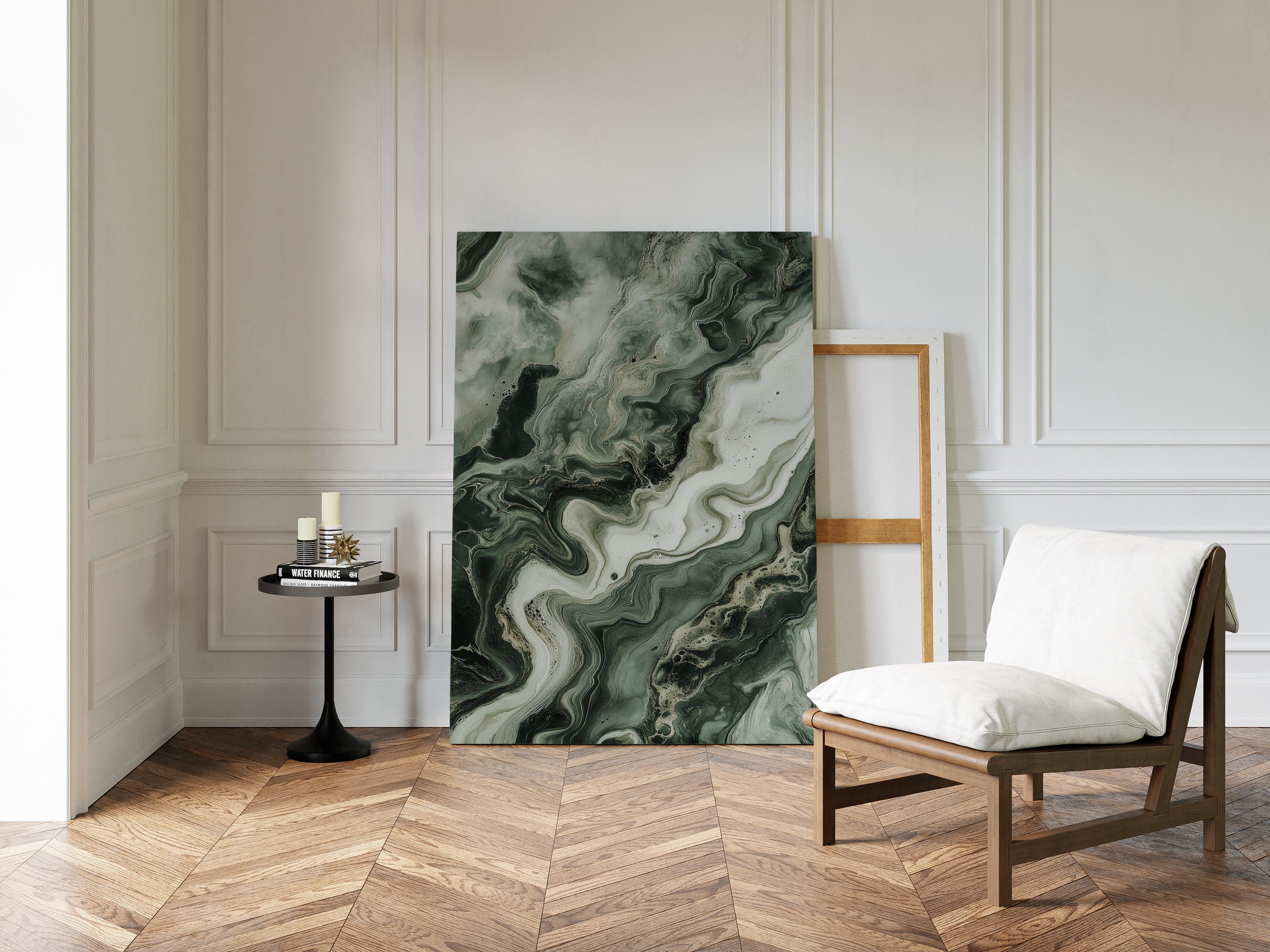 "Emerald Dreams" - Abstract Green Marble Art Print