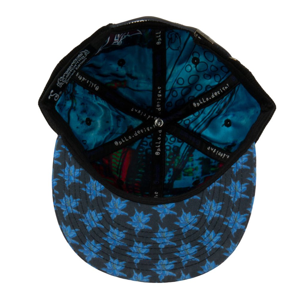 Phlo Designs Columbine Removable Logo Black Strapback Hat - Shop Avnu