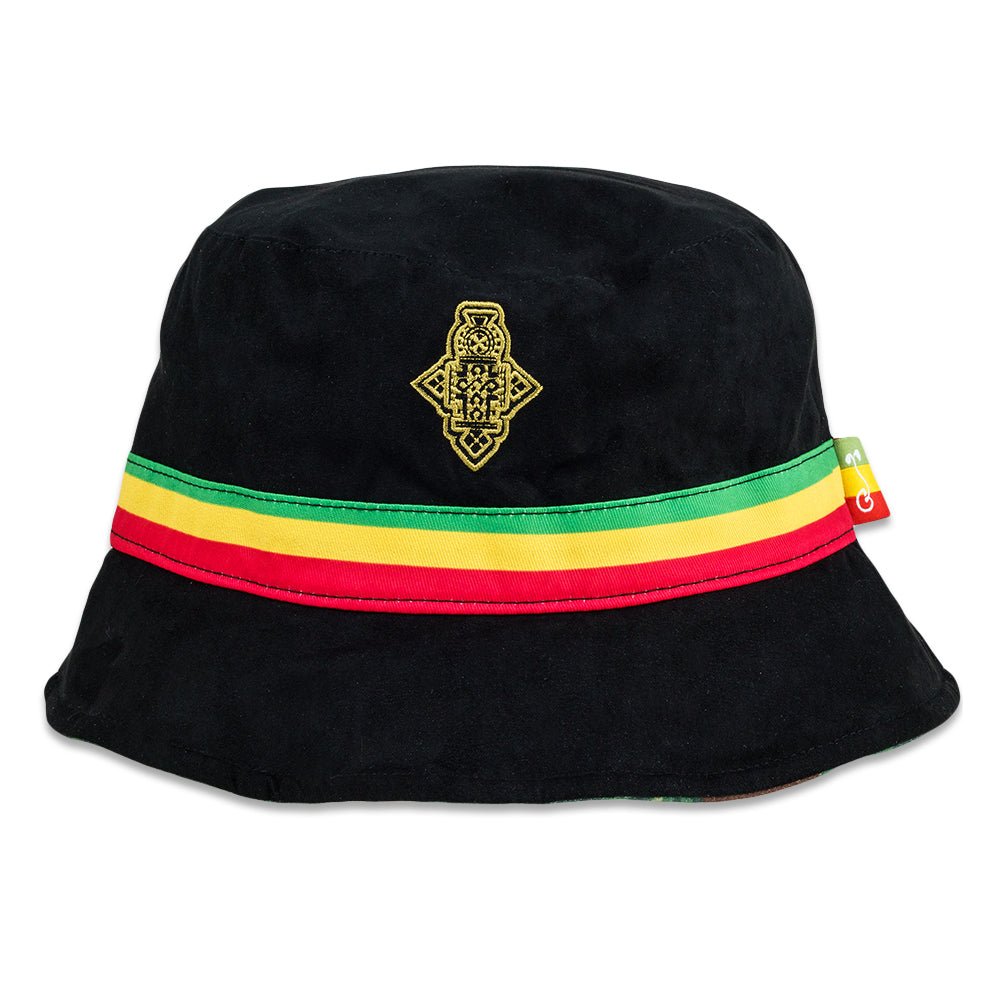 Rasta Cross Reversible Bucket Hat - Shop Avnu