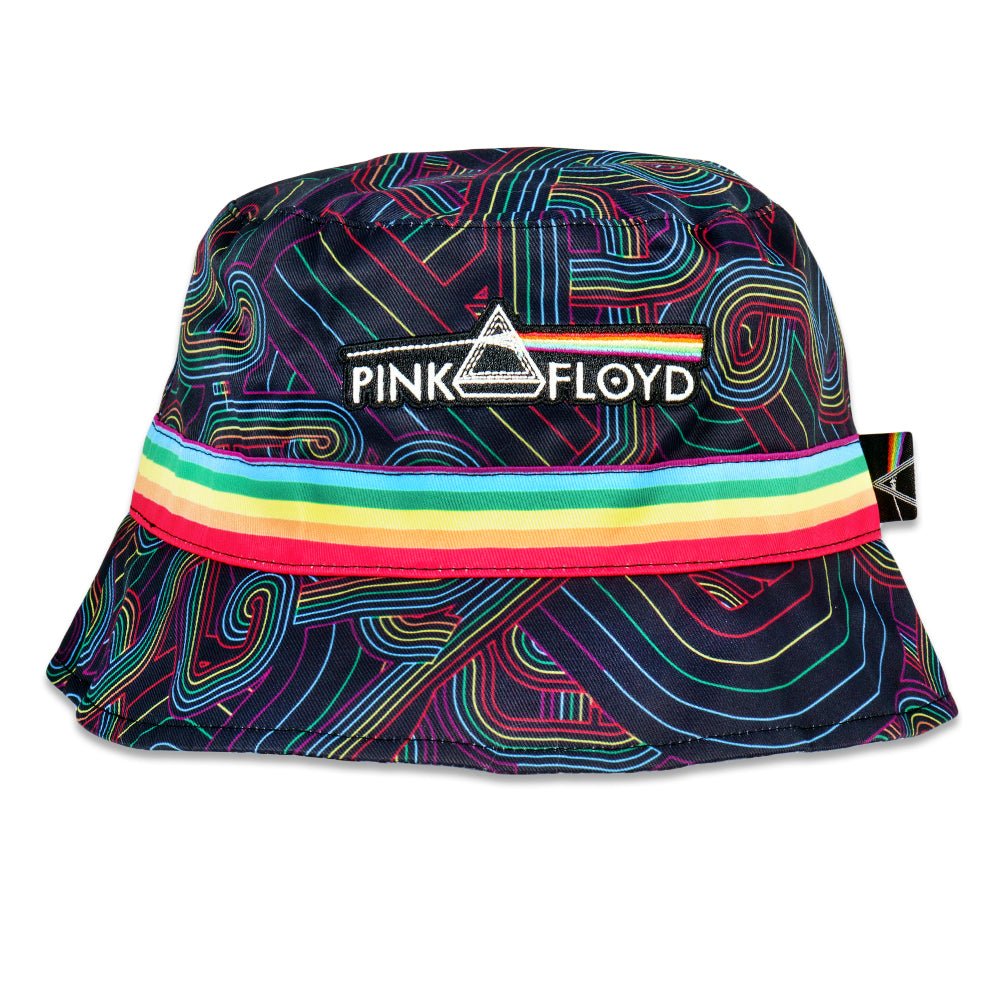Pink Floyd DSOTM V2 Black Rainbow Reversible Bucket Hat - Shop Avnu