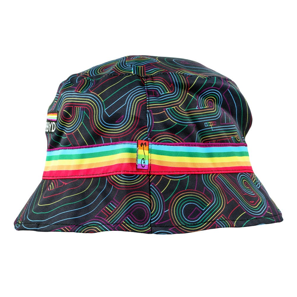 Pink Floyd DSOTM V2 Black Rainbow Reversible Bucket Hat - Shop Avnu
