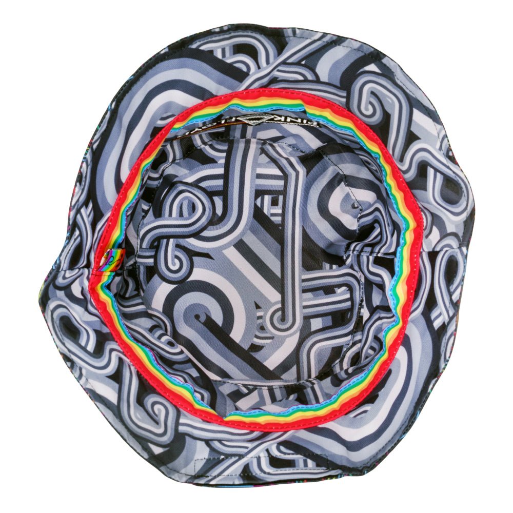 Pink Floyd DSOTM V2 Black Rainbow Reversible Bucket Hat - Shop Avnu
