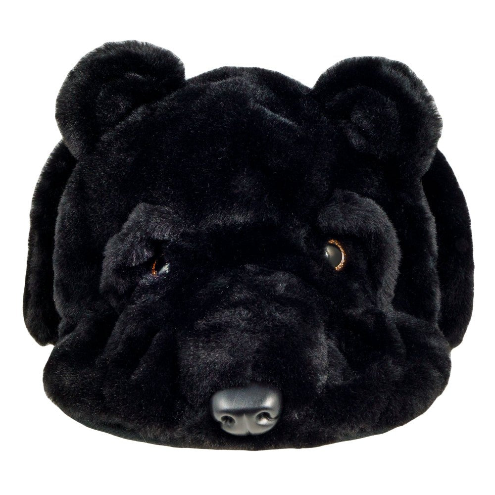 Black Bear Fur Earflap Snapback Hat - Shop Avnu