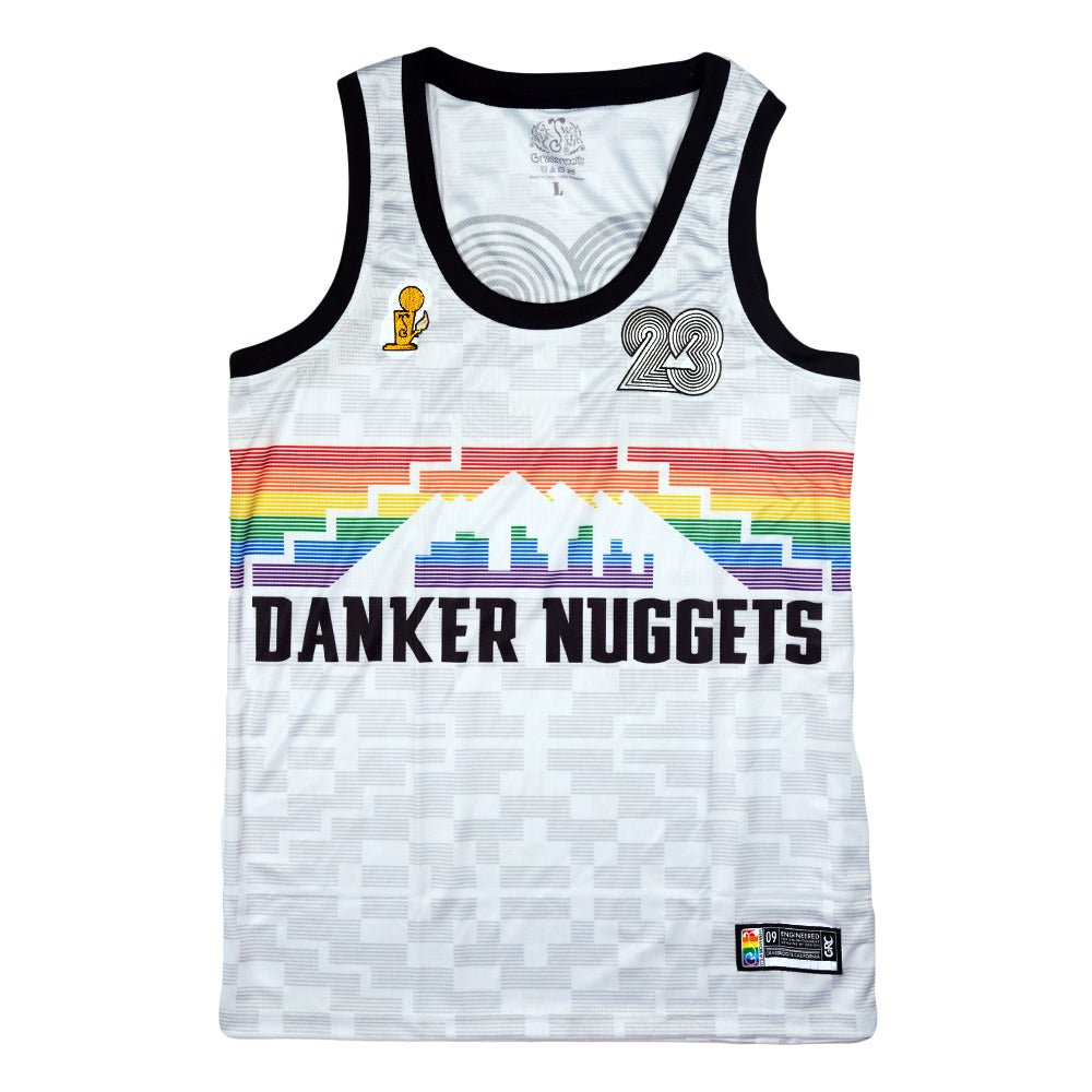 Danker Nuggets Pyramid White Jersey - Shop Avnu