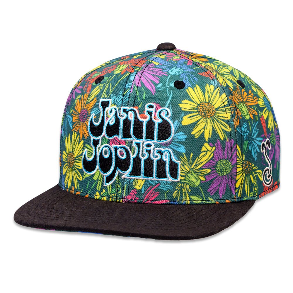 Janis Joplin Rainbow Daisies Fitted Hat - Shop Avnu