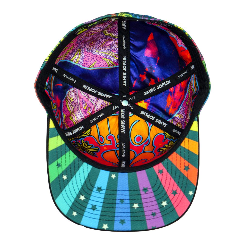 Janis Joplin Rainbow Daisies Fitted Hat - Shop Avnu