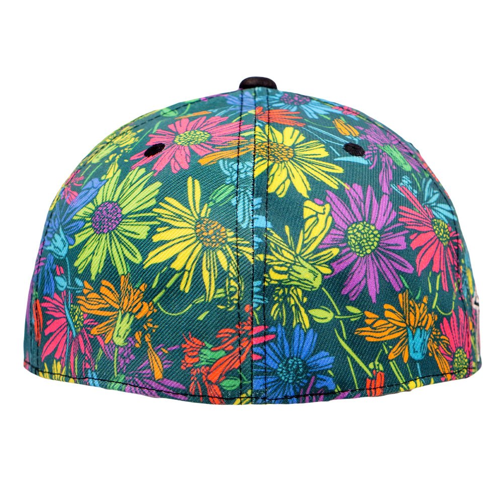 Janis Joplin Rainbow Daisies Fitted Hat - Shop Avnu