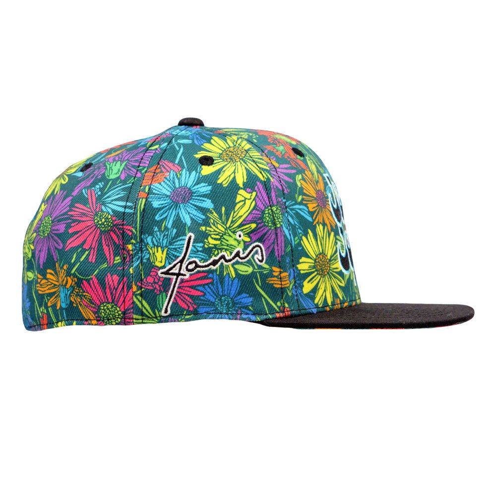 Janis Joplin Rainbow Daisies Fitted Hat - Shop Avnu