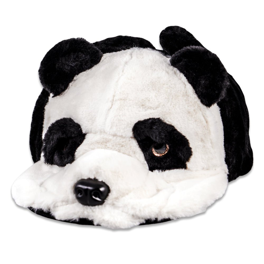 Panda Bear Fur Earflap Fitted Hat - Shop Avnu