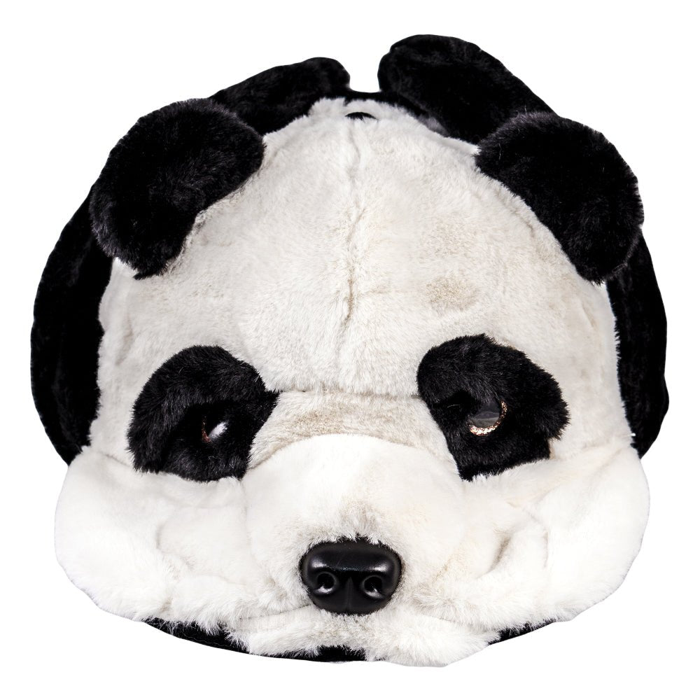 Panda Bear Fur Earflap Fitted Hat - Shop Avnu