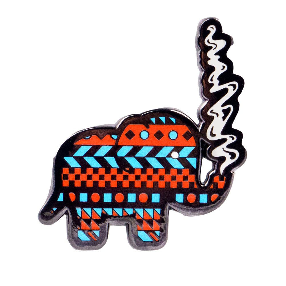 The Karma Korner Pattern Elephant Pin - Shop Avnu
