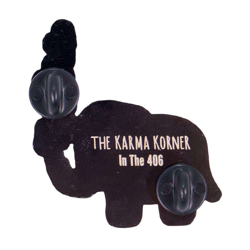 The Karma Korner Pattern Elephant Pin - Shop Avnu