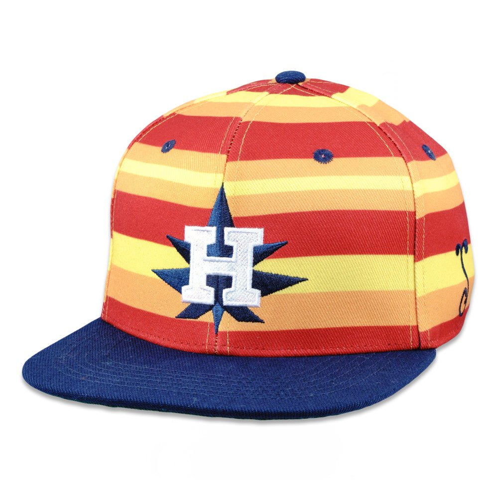Hashstros Orange Striped Fitted Hat - Shop Avnu