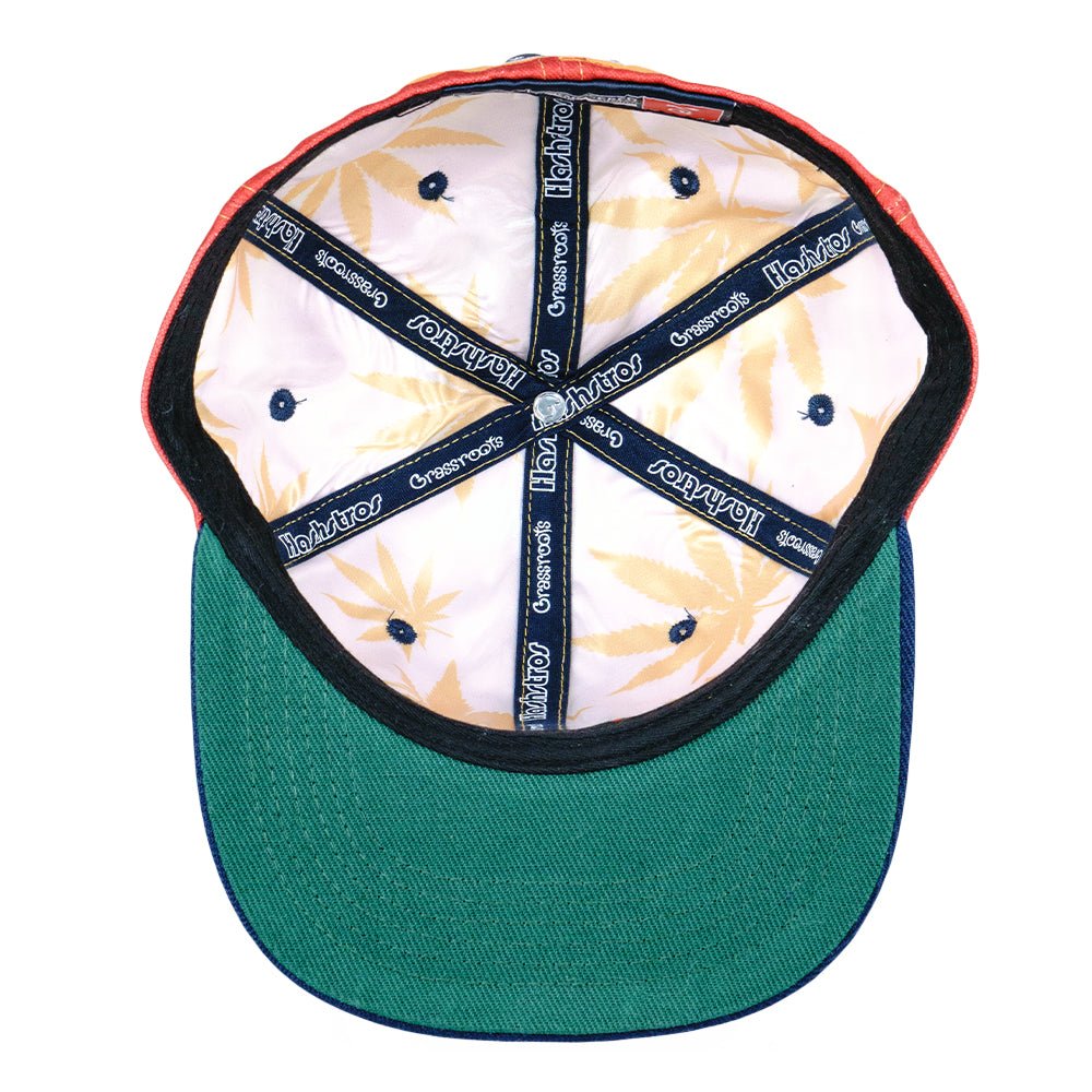Hashstros Orange Striped Fitted Hat - Shop Avnu