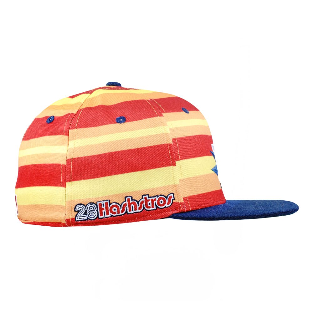 Hashstros Orange Striped Fitted Hat - Shop Avnu