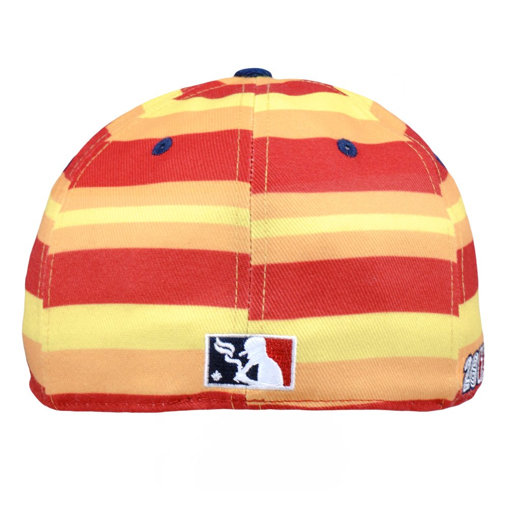 Hashstros Orange Striped Fitted Hat - Shop Avnu