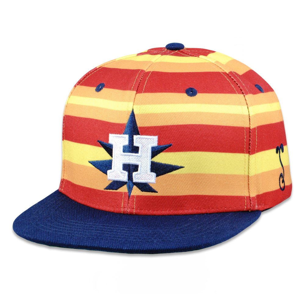Hashstros Orange Striped Snapback Hat - Shop Avnu