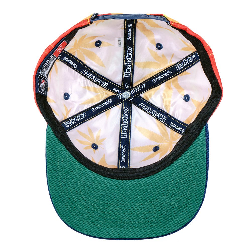Hashstros Orange Striped Snapback Hat - Shop Avnu