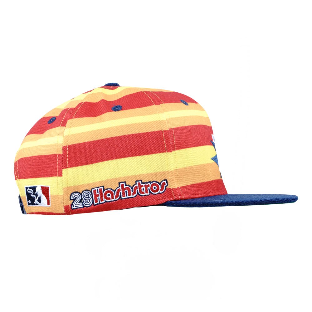 Hashstros Orange Striped Snapback Hat - Shop Avnu