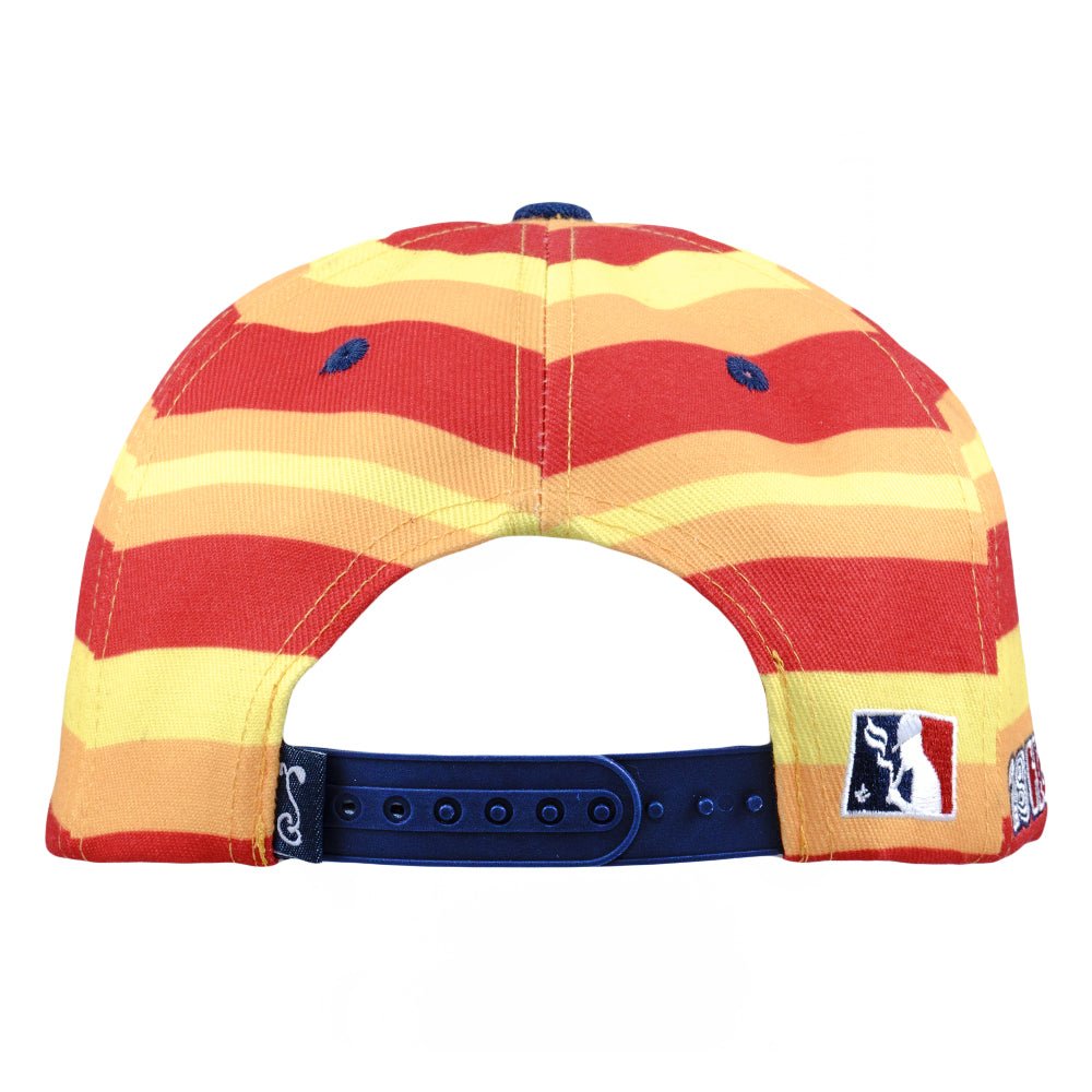 Hashstros Orange Striped Snapback Hat - Shop Avnu